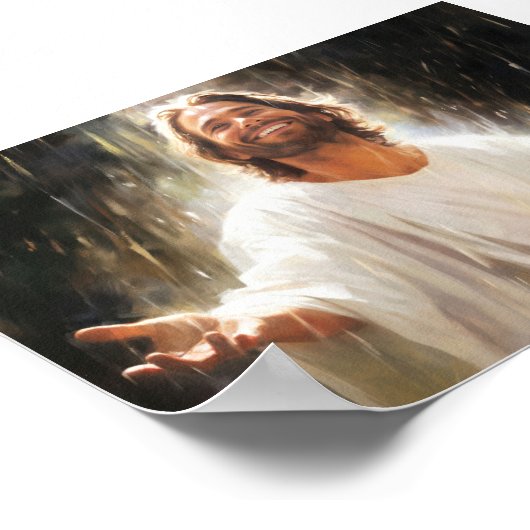 Lass es regnet poster (Ecke)