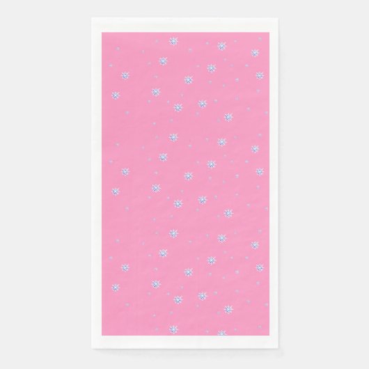 Lass es rosa Winter-Schneeflocken schneien Serviette (Vorderseite)
