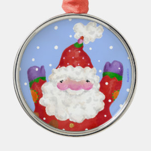 Lass es santa schneien! silbernes ornament
