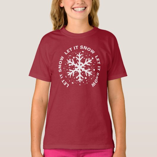 Lass es schnee, ein großer Schneeflocken-T - Shirt (Vorderseite)