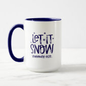 Lass es Schnee Kaffee Tasse (Links)