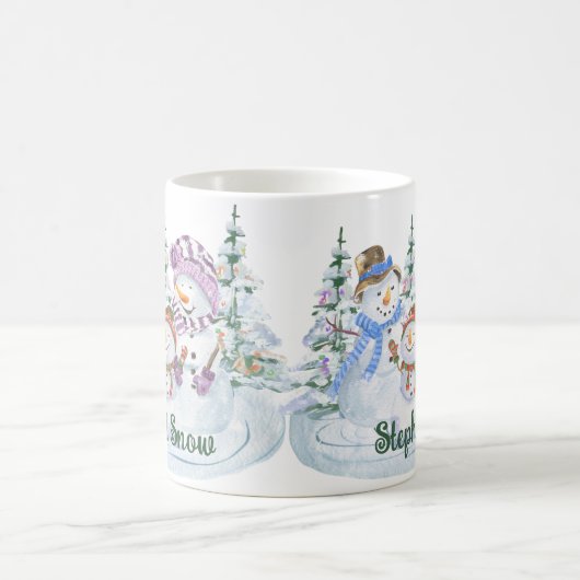Lass es Schnee Niedlich Snowman Personalisiert Wei Kaffeetasse (Mittel)