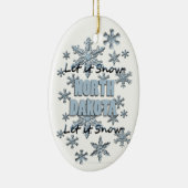 Lass es Schnee Nord Dakota Weihnachtsschmuck (Rechts)