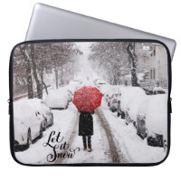 Lass es Schnee roten Schirm. | Winterlandschaft