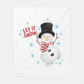 Lass es Schnee Snowman Fleecedecke (Vorderseite)
