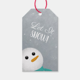 Lass es Schnee Snowman Geschenkanhänger