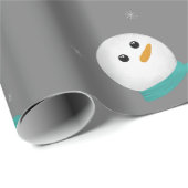 Lass es Schnee Snowman Geschenkpapier (Rolleneckpunkt)