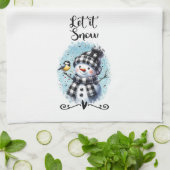 Lass es Schnee Snowman Geschirrtuch (Gefaltet)
