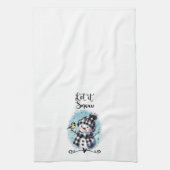 Lass es Schnee Snowman Geschirrtuch (Vertikal)