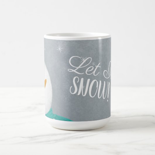 Lass es Schnee Snowman Kaffeetasse (Mittel)