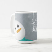 Lass es Schnee Snowman Kaffeetasse (Vorderseite Links)
