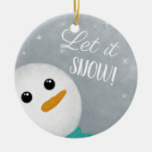 Lass es Schnee Snowman Keramik Ornament (Vorne)