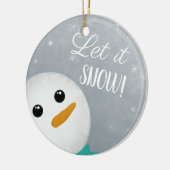 Lass es Schnee Snowman Keramik Ornament (Links)