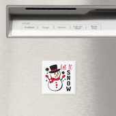 Lass es Schnee Snowman Magnet (In Situ (Geschirrspüler))