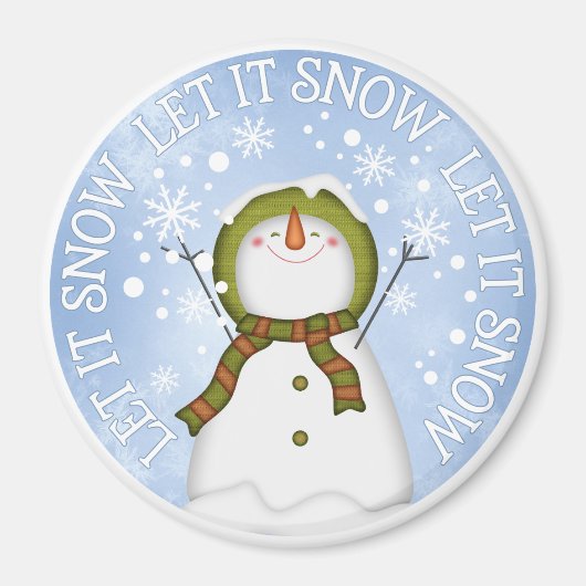 Lass es Schnee Snowman Magnet (Vorne)