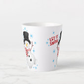 Lass es Schnee Snowman Milchtasse (Vorderseite)