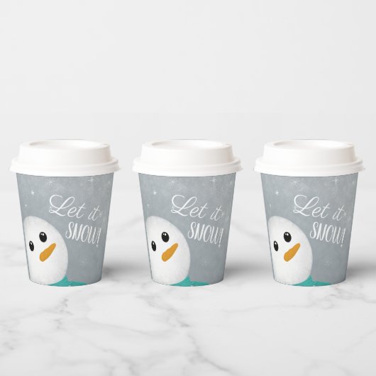 Lass es Schnee Snowman Pappbecher (Multi)