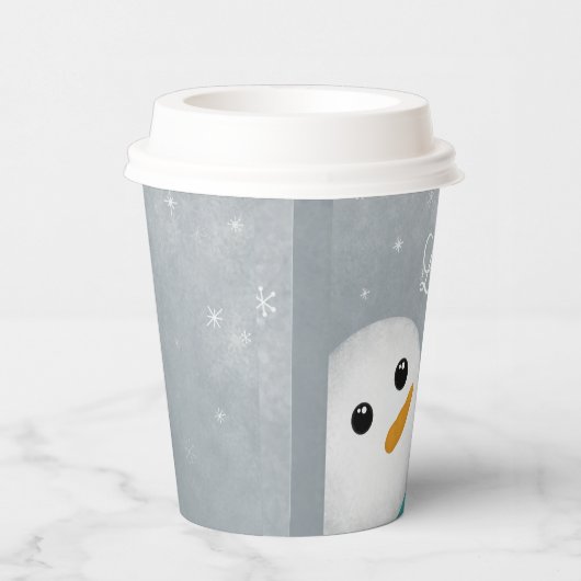 Lass es Schnee Snowman Pappbecher (Rechts)