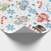 Lass es Schnee Snowman Pattern Weihnachten Geschenkpapier (Ecke)