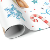 Lass es Schnee Snowman Pattern Weihnachten Geschenkpapier (Rolleneckpunkt)