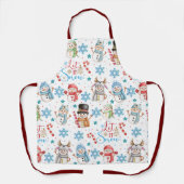 Lass es Schnee Snowman Pattern Weihnachten Schürze (Vorderseite)