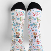 Lass es Schnee Snowman Pattern Weihnachten Socken (Oben)