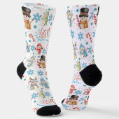 Lass es Schnee Snowman Pattern Weihnachten Socken (Gewinkelt)