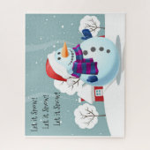 Lass es Schnee Snowman Puzzle (Vertikal)