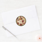 Lass es Schnee Snowman Runder Aufkleber (Umschlag)