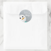 Lass es Schnee Snowman Runder Aufkleber (Tasche)