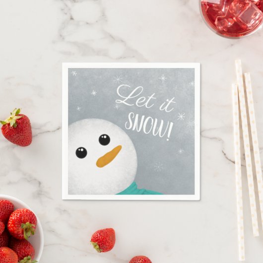 Lass es Schnee Snowman Serviette (Beispiel)