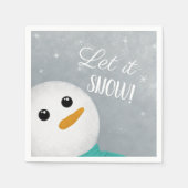 Lass es Schnee Snowman Serviette (Vorderseite)