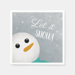 Lass es Schnee Snowman Serviette