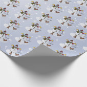 Lass es Schnee Snowman | Weihnachten Geschenkpapier (Ecke)