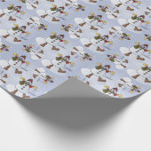 Lass es Schnee Snowman Weihnachten Geschenkpapier (Ecke)