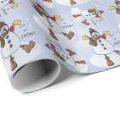 Lass es Schnee Snowman Weihnachten Geschenkpapier (Rolleneckpunkt)