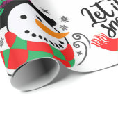 Lass es Schnee Snowman Weihnachten Geschenkpapier (Rolleneckpunkt)
