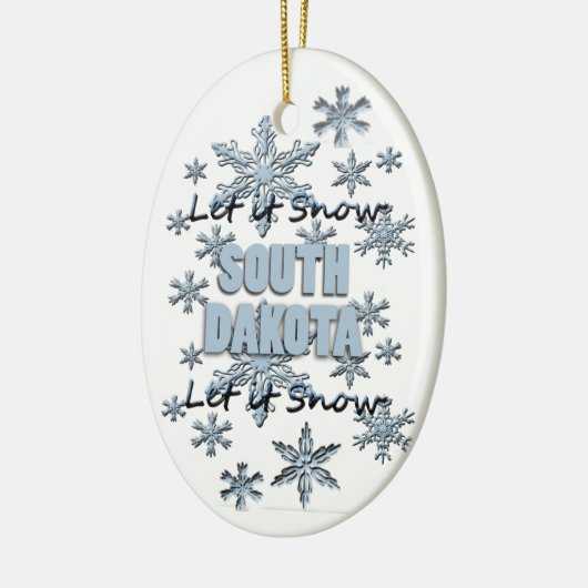 Lass es Schnee Süd Dakota Weihnachtsschmuck (Links)