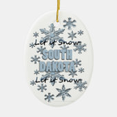 Lass es Schnee Süd Dakota Weihnachtsschmuck (Vorne)