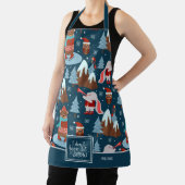 Lass es Schnee Süße Tier Name Blue Kitchen Schürze (InSitu)