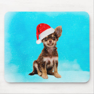 Lass es Schnee Weihnachten Chihuahua Hund tragen H Mousepad