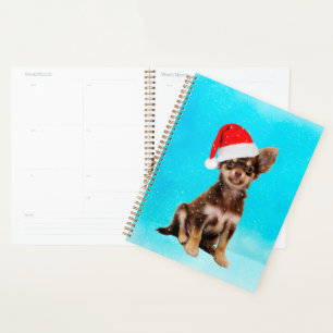 Lass es Schnee Weihnachten Chihuahua Hund tragen H Planer