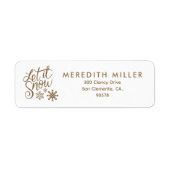 Lass es Schnee Weihnachten Gold Glitzer Rücksendea (Vorne)
