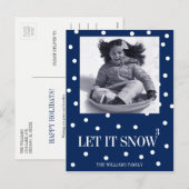 Lass es Schnee Weihnachten Weihnachts-Foto Postkar (Vorne/Hinten)
