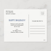 Lass es Schnee Weihnachten Weihnachts-Foto Postkar (Rückseite)