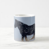 Lass es Schnee Wild Mustang Weihnachten Kaffeetasse (Mittel)
