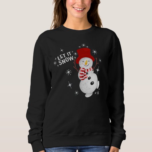 Lass es schneebedecktes Sweatshirt (Vorderseite)