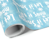 Lass es Schneeflocken Geschenkpapier (Rolleneckpunkt)