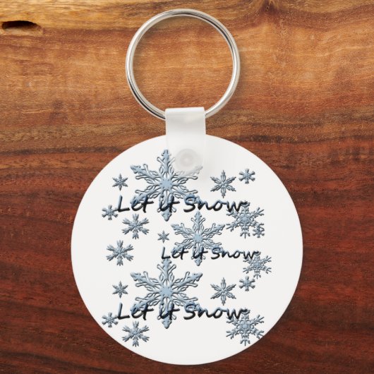 Lass es Schneeflocken Schlüsselanhänger (Vorderseite)