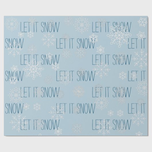 Lass es Schneeflocken Weihnachtsfeiertag Geschenkpapier (Flach)